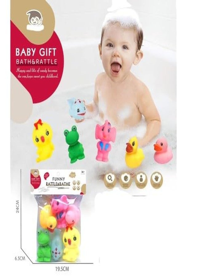 Samip Funny Bath Tub Toys for Baby Boys and Girls 6 - 24 Months: Combo of 6PCs Chu Chu Bath Toys for Baby Girls and Boys Interactive Water Play and Joyful Bath Time Experience (Duck, Medium) - Image 5